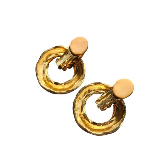 Vintage Designer Quality Twisted Hoop Clip Earrings (A4091) - Picture 3 of 6
